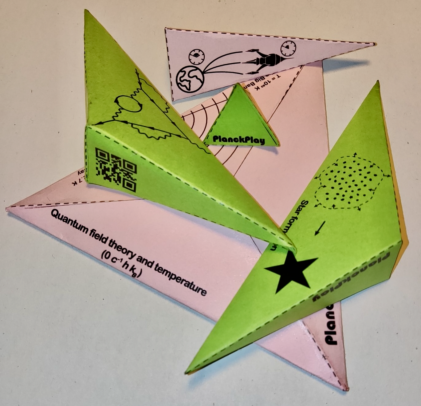 Pieces of the paper crafted PlanckPlay model
